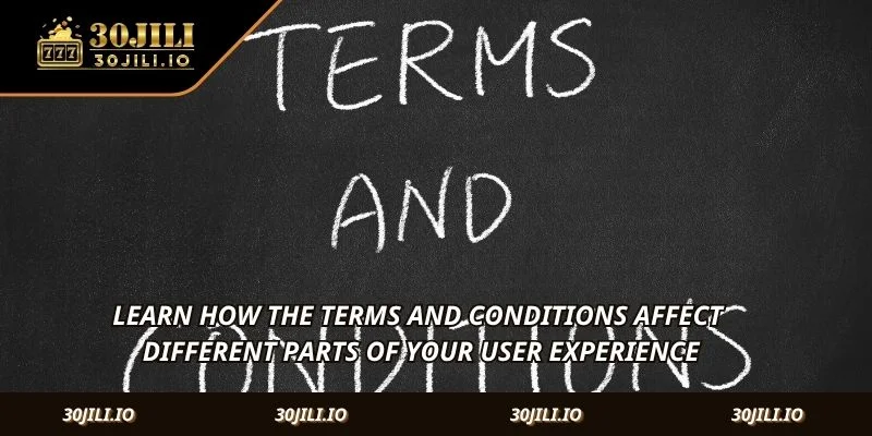 Learn how the Terms and Conditions affect different parts